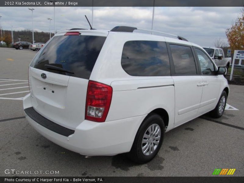 Clear White / Beige 2012 Kia Sedona LX