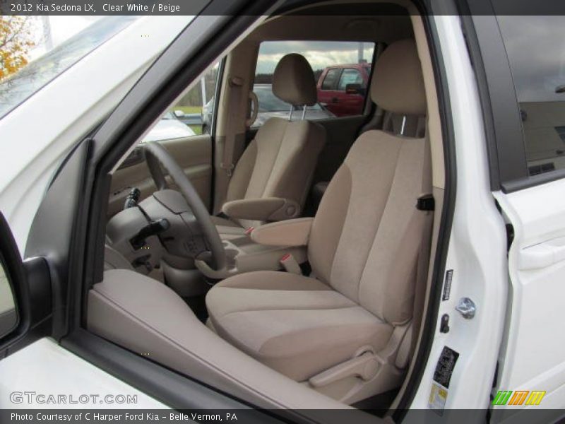 Clear White / Beige 2012 Kia Sedona LX