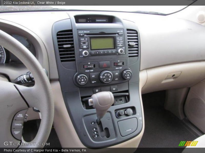 Clear White / Beige 2012 Kia Sedona LX