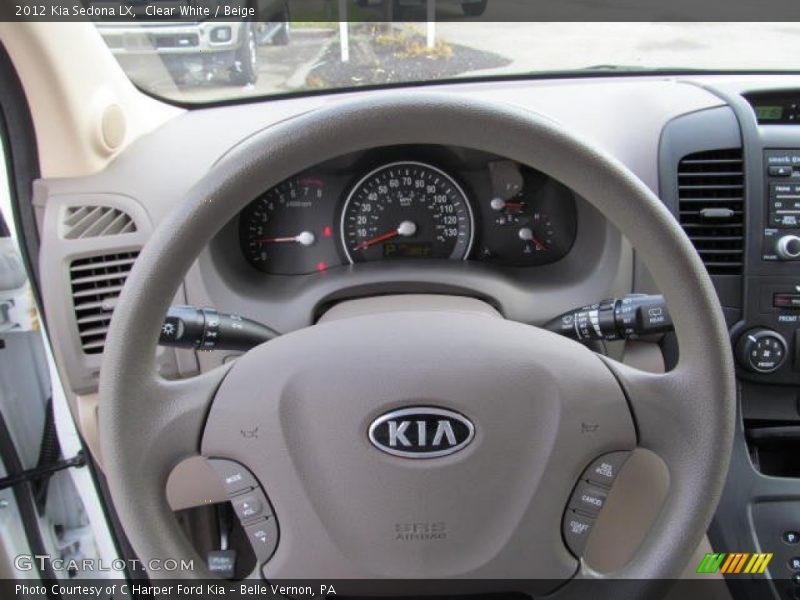 Clear White / Beige 2012 Kia Sedona LX