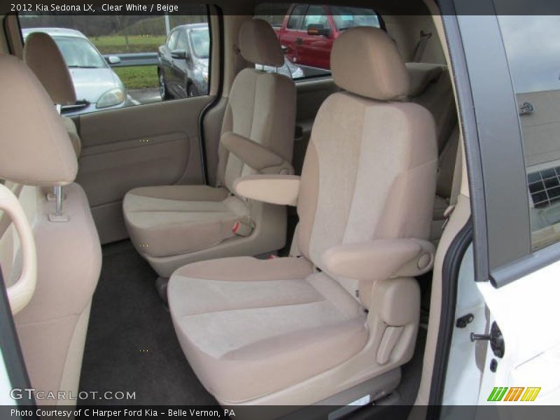 Clear White / Beige 2012 Kia Sedona LX