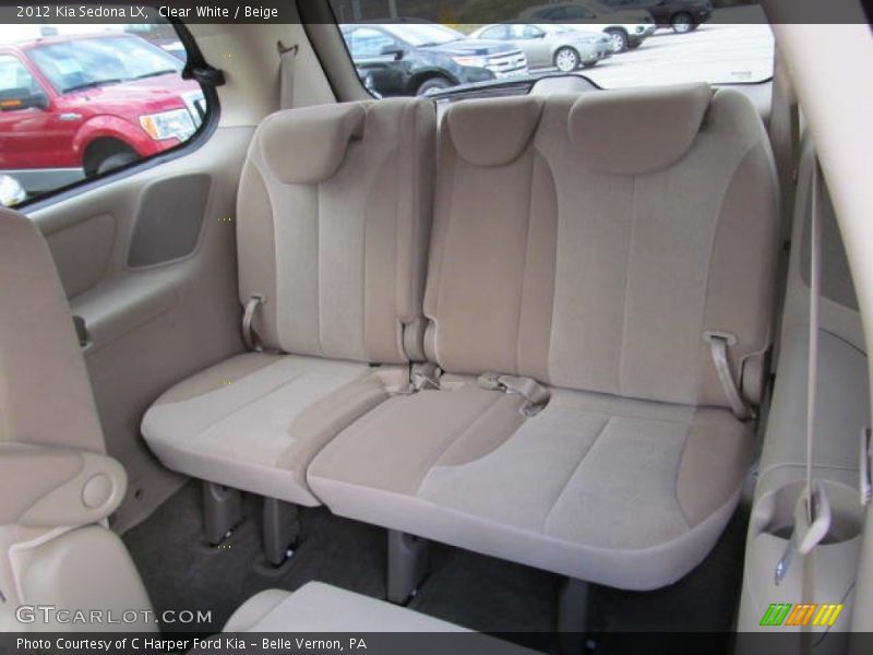 Clear White / Beige 2012 Kia Sedona LX