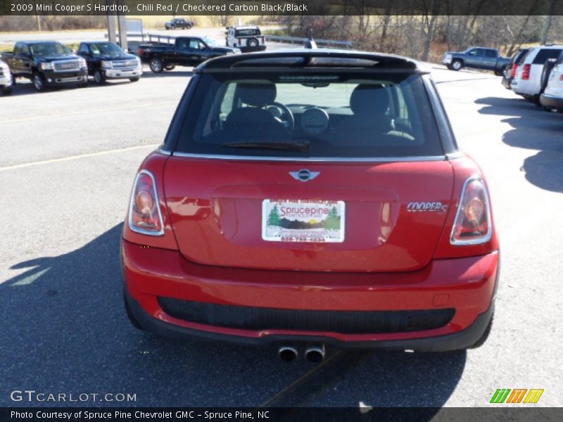 Chili Red / Checkered Carbon Black/Black 2009 Mini Cooper S Hardtop