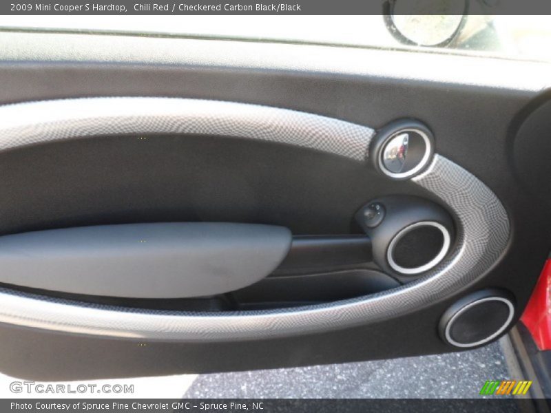 Chili Red / Checkered Carbon Black/Black 2009 Mini Cooper S Hardtop