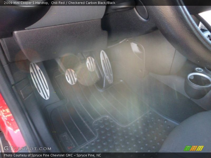 Chili Red / Checkered Carbon Black/Black 2009 Mini Cooper S Hardtop