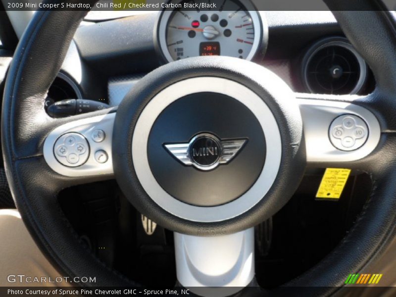 Chili Red / Checkered Carbon Black/Black 2009 Mini Cooper S Hardtop