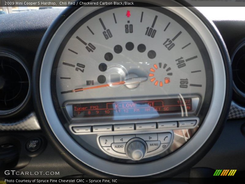 Chili Red / Checkered Carbon Black/Black 2009 Mini Cooper S Hardtop