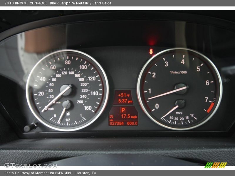 Black Sapphire Metallic / Sand Beige 2010 BMW X5 xDrive30i