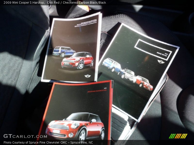 Chili Red / Checkered Carbon Black/Black 2009 Mini Cooper S Hardtop