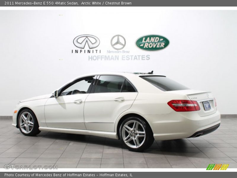 Arctic White / Chestnut Brown 2011 Mercedes-Benz E 550 4Matic Sedan