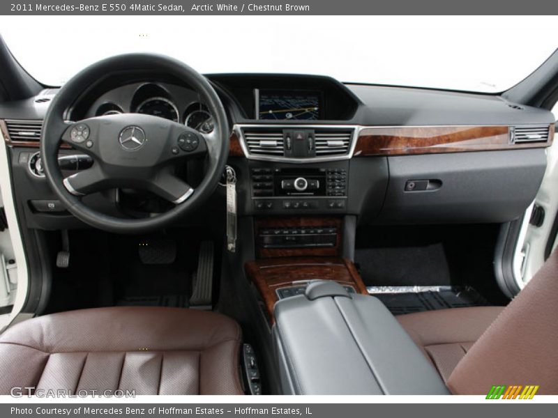 Arctic White / Chestnut Brown 2011 Mercedes-Benz E 550 4Matic Sedan