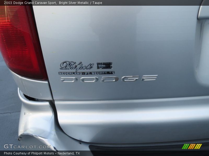 Bright Silver Metallic / Taupe 2003 Dodge Grand Caravan Sport