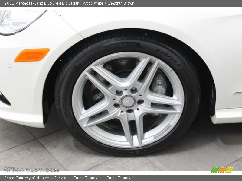 Arctic White / Chestnut Brown 2011 Mercedes-Benz E 550 4Matic Sedan