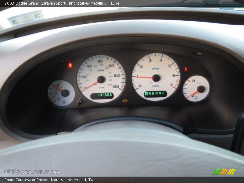 Bright Silver Metallic / Taupe 2003 Dodge Grand Caravan Sport
