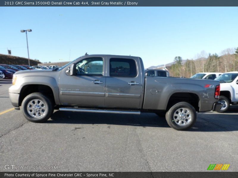 Steel Gray Metallic / Ebony 2013 GMC Sierra 3500HD Denali Crew Cab 4x4