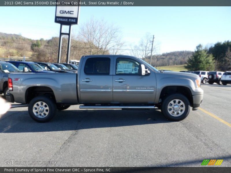 Steel Gray Metallic / Ebony 2013 GMC Sierra 3500HD Denali Crew Cab 4x4