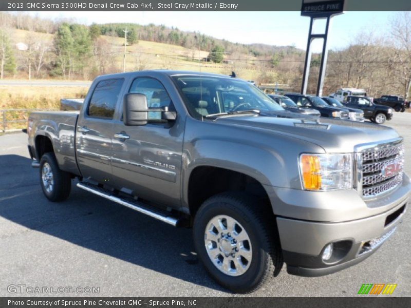 Steel Gray Metallic / Ebony 2013 GMC Sierra 3500HD Denali Crew Cab 4x4