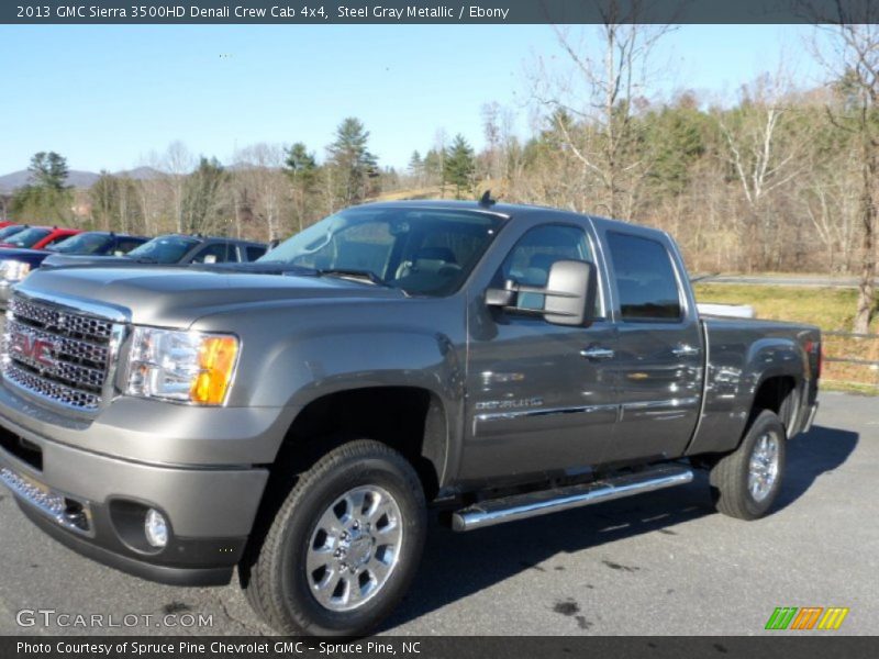 Steel Gray Metallic / Ebony 2013 GMC Sierra 3500HD Denali Crew Cab 4x4