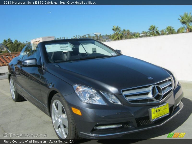 Steel Grey Metallic / Black 2013 Mercedes-Benz E 350 Cabriolet