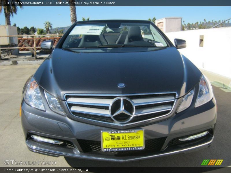 Steel Grey Metallic / Black 2013 Mercedes-Benz E 350 Cabriolet