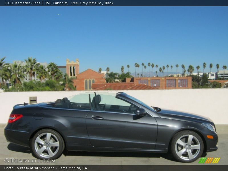 Steel Grey Metallic / Black 2013 Mercedes-Benz E 350 Cabriolet