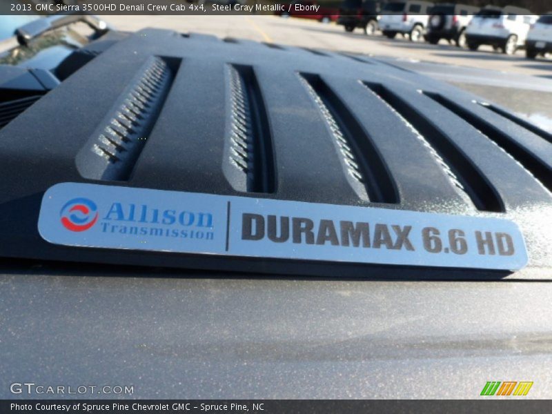 Steel Gray Metallic / Ebony 2013 GMC Sierra 3500HD Denali Crew Cab 4x4