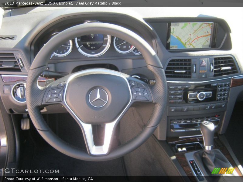 Steel Grey Metallic / Black 2013 Mercedes-Benz E 350 Cabriolet