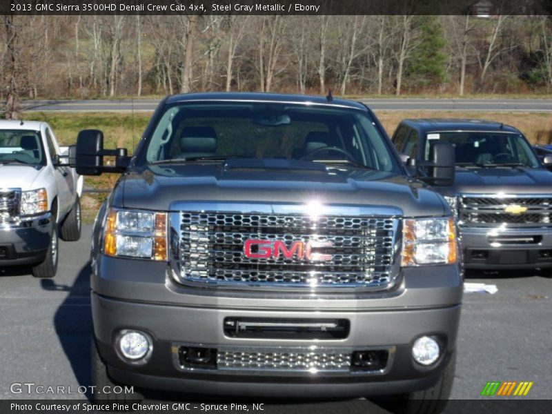 Steel Gray Metallic / Ebony 2013 GMC Sierra 3500HD Denali Crew Cab 4x4