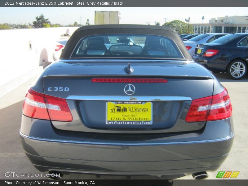 Steel Grey Metallic / Black 2013 Mercedes-Benz E 350 Cabriolet