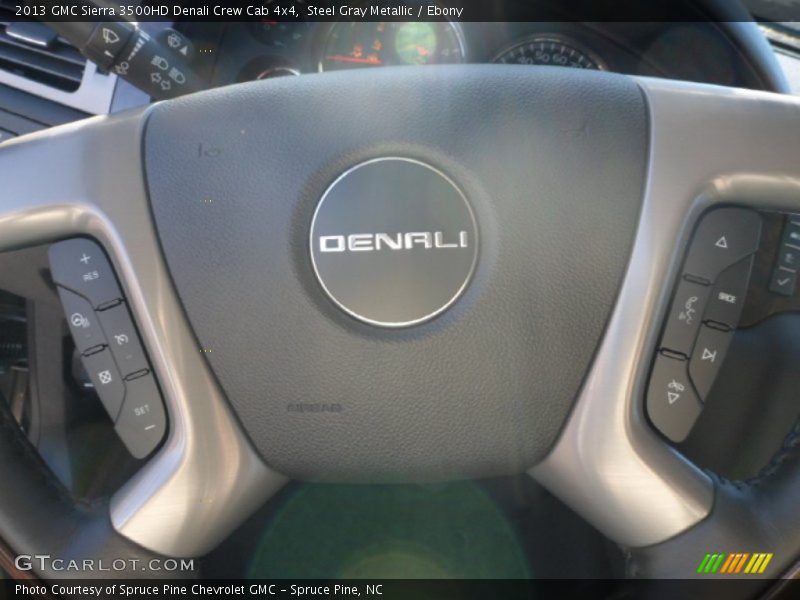 Steel Gray Metallic / Ebony 2013 GMC Sierra 3500HD Denali Crew Cab 4x4