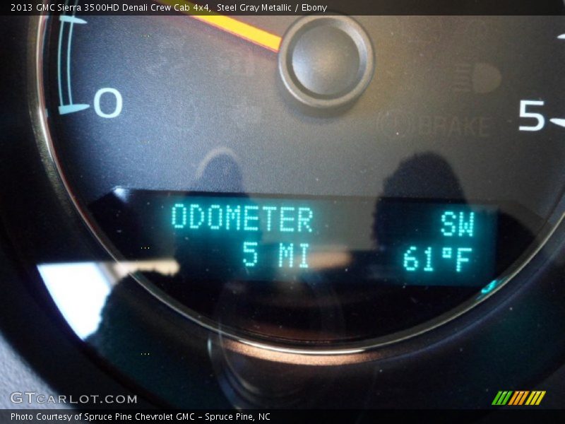 Steel Gray Metallic / Ebony 2013 GMC Sierra 3500HD Denali Crew Cab 4x4