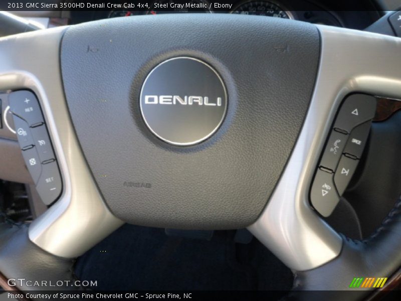Steel Gray Metallic / Ebony 2013 GMC Sierra 3500HD Denali Crew Cab 4x4