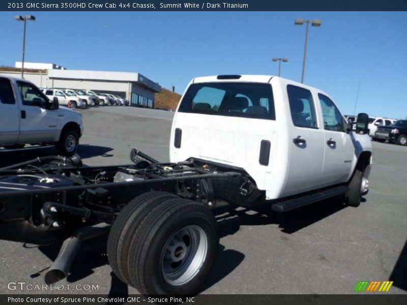 Summit White / Dark Titanium 2013 GMC Sierra 3500HD Crew Cab 4x4 Chassis