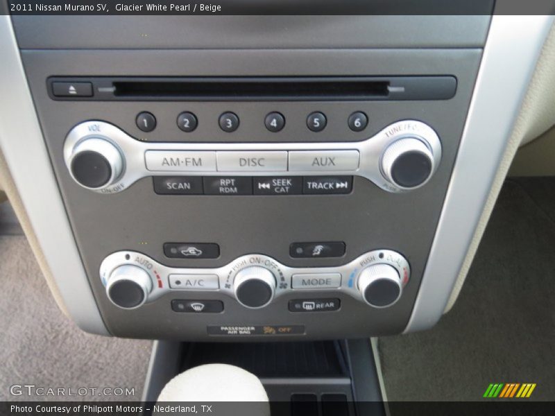 Glacier White Pearl / Beige 2011 Nissan Murano SV