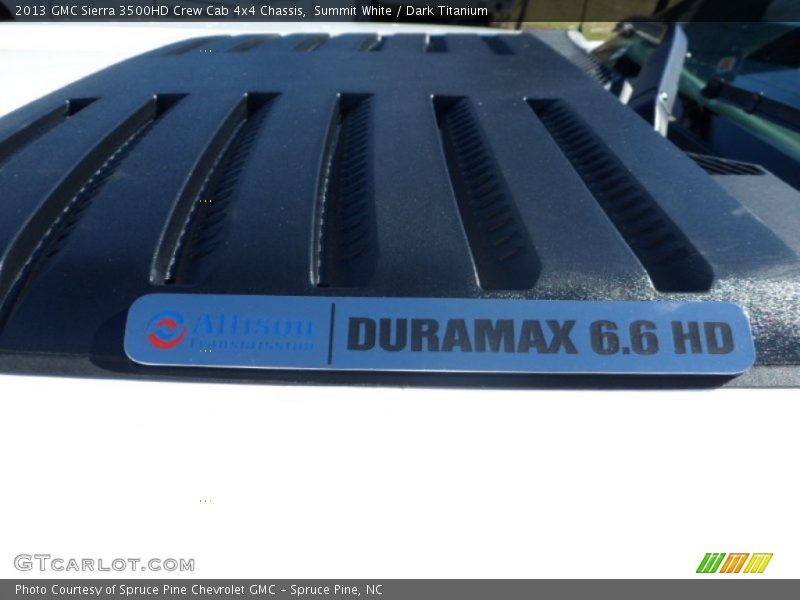 Summit White / Dark Titanium 2013 GMC Sierra 3500HD Crew Cab 4x4 Chassis