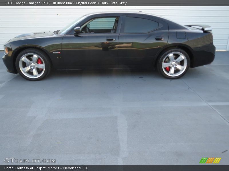 Brilliant Black Crystal Pearl / Dark Slate Gray 2010 Dodge Charger SRT8