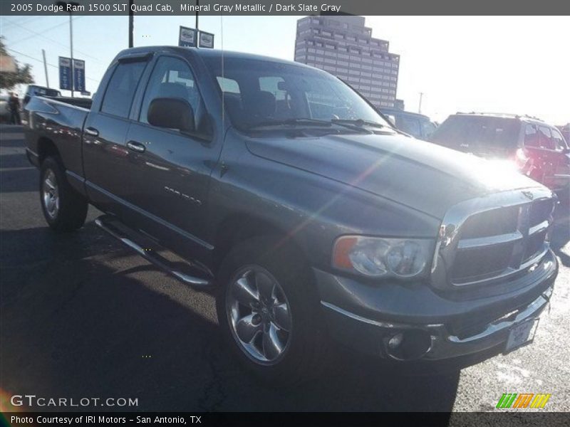 Mineral Gray Metallic / Dark Slate Gray 2005 Dodge Ram 1500 SLT Quad Cab