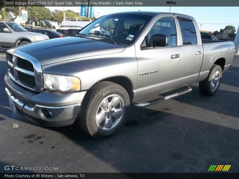 Mineral Gray Metallic / Dark Slate Gray 2005 Dodge Ram 1500 SLT Quad Cab