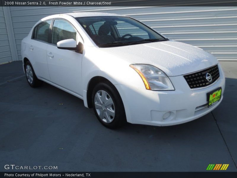 Fresh Powder White / Charcoal/Steel 2008 Nissan Sentra 2.0