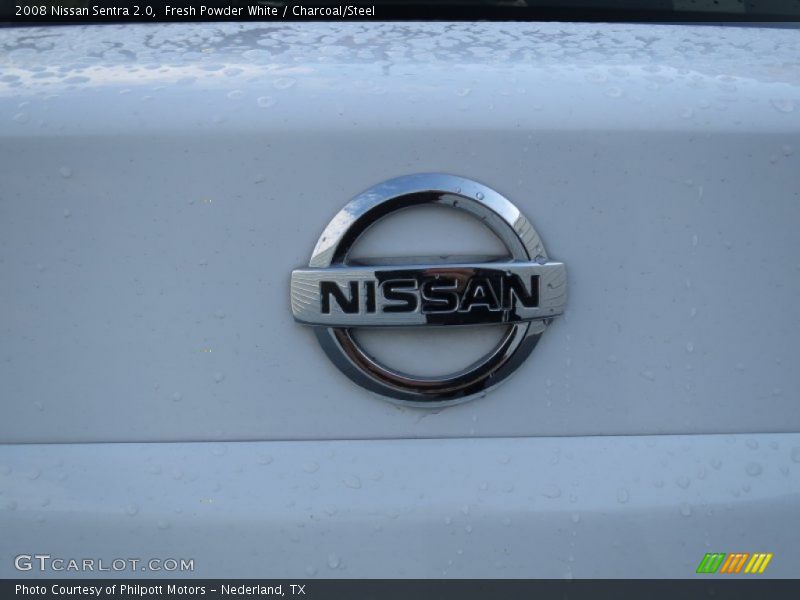 Fresh Powder White / Charcoal/Steel 2008 Nissan Sentra 2.0