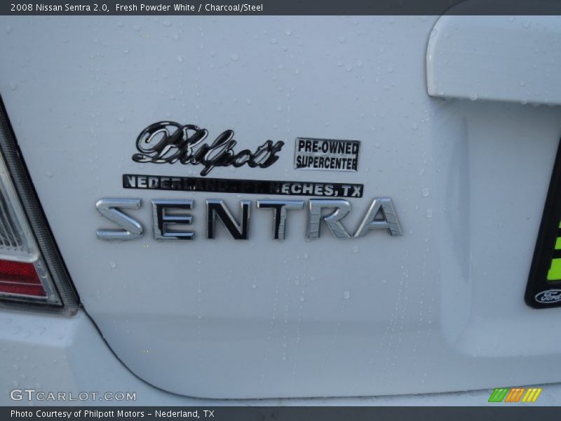 Fresh Powder White / Charcoal/Steel 2008 Nissan Sentra 2.0