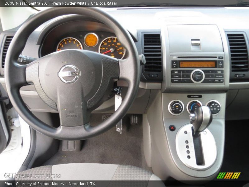 Fresh Powder White / Charcoal/Steel 2008 Nissan Sentra 2.0