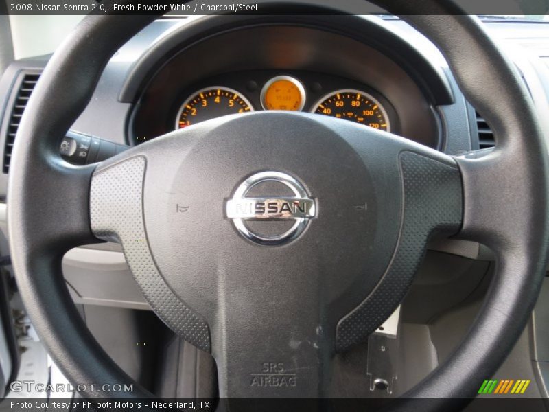 Fresh Powder White / Charcoal/Steel 2008 Nissan Sentra 2.0