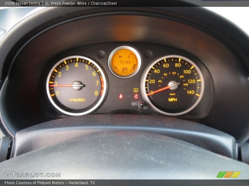Fresh Powder White / Charcoal/Steel 2008 Nissan Sentra 2.0
