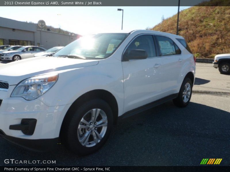 Summit White / Jet Black 2013 Chevrolet Equinox LS AWD