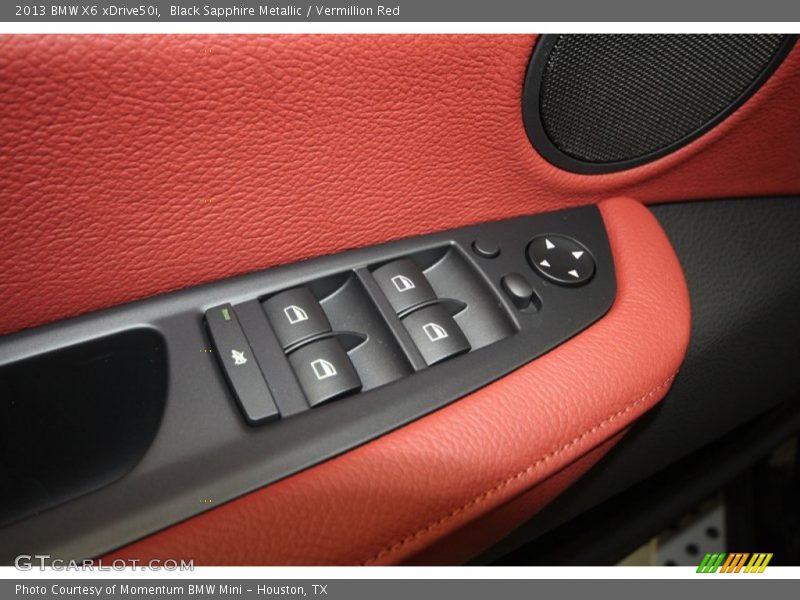 Black Sapphire Metallic / Vermillion Red 2013 BMW X6 xDrive50i