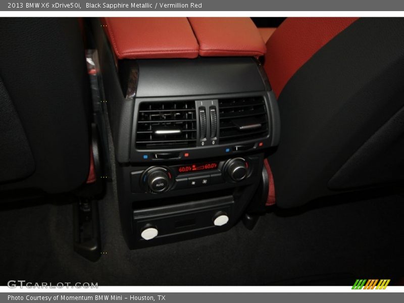 Black Sapphire Metallic / Vermillion Red 2013 BMW X6 xDrive50i