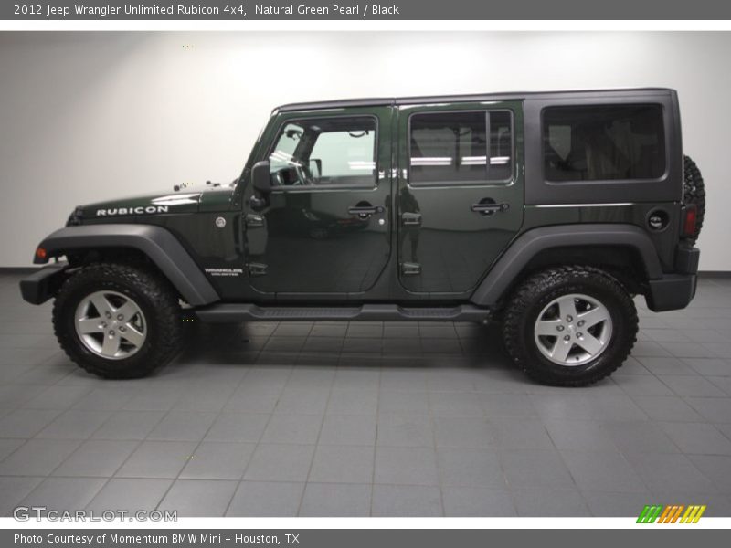 Natural Green Pearl / Black 2012 Jeep Wrangler Unlimited Rubicon 4x4