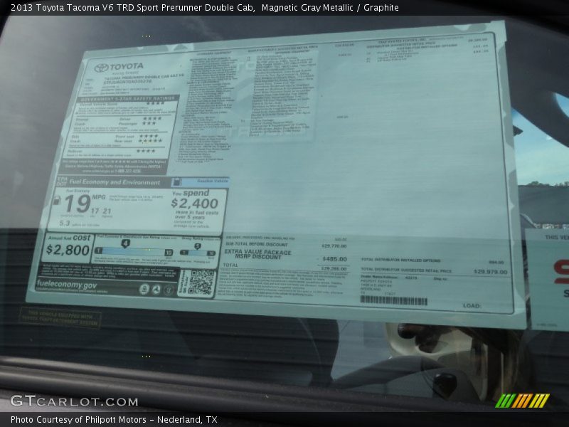 Magnetic Gray Metallic / Graphite 2013 Toyota Tacoma V6 TRD Sport Prerunner Double Cab