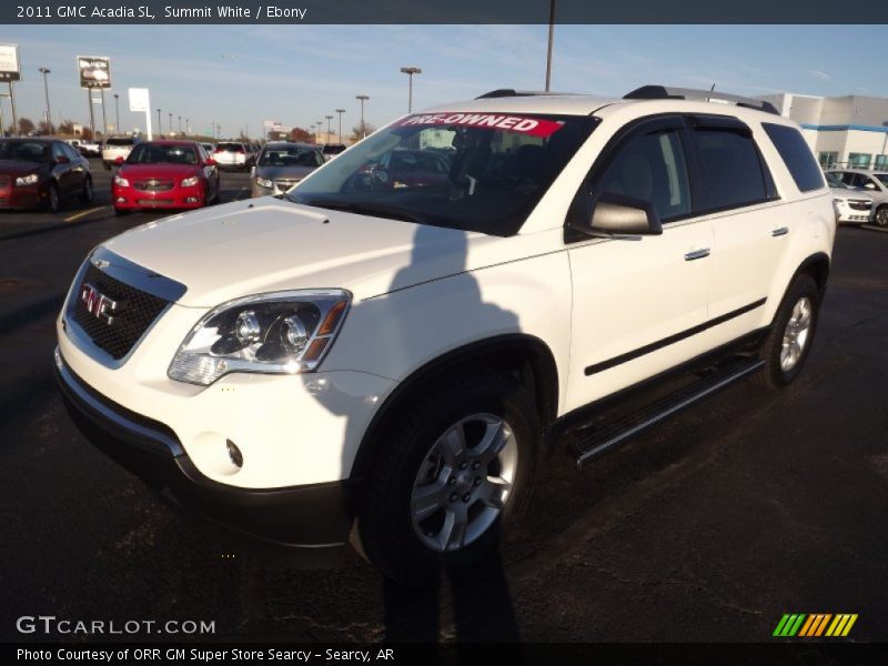 Summit White / Ebony 2011 GMC Acadia SL